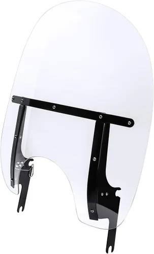 Vista 8 de XFMT Kit de Montaje de Soporte de Pantalla Parabrisas Compatible con Harley Touring Road King FLHR 1994-2023 Soporte negro.