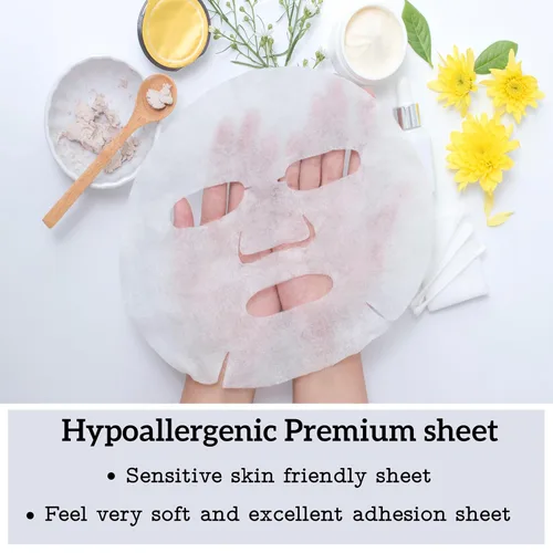 Vista 4 de MEAROSA DESIGN Mascarilla facial de esencia reafirmante de colágeno con vitamina C, máscara facial de belleza, mascarilla de hoja para el cuidado