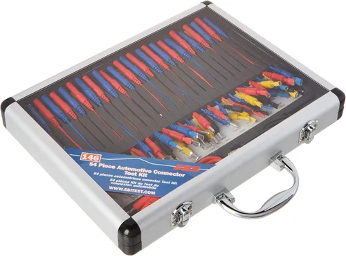 Vista 2 de Electronic Specialties 146 Silver - Kit de prueba de conector automotriz de 54 piezas, 12.5 x 9.5 x 1.75 pulgadas, color plateado