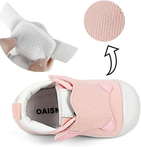 Vista 2 de OAISNIT Zapatos deportivos ligeros para bebés, niños y niñas, transpirables, antideslizantes, para primeros pasos