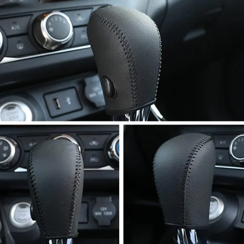 Vista 7 de XITER Funda de cuero para palanca de cambios, protector de guarnición para transmisión automática, accesorios interiores para Nissan Altima
