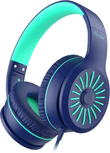 Vista 13 de ELECDER i45 - Auriculares para niños con cable para la escuela, color negro