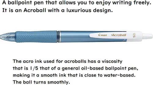 Vista 3 de Pilot Acroball T Series Bolígrafo retráctil de 0.020 in, tinta negra, juego de 5 colores de cuerpo BAB-15EFT con adhesivo Kanji LOL, 0.44 x 5.61
