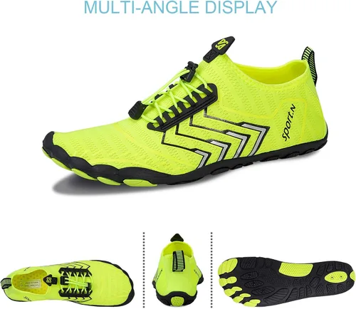 Vista 5 de Zapatos de agua para hombre, de secado rápido, calcetines para agua, para exteriores, zapatos deportivos para kayak, lancha, senderismo, surf