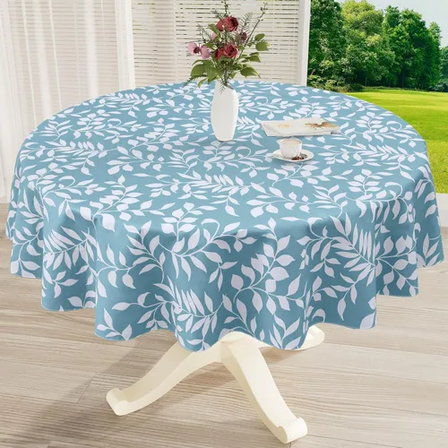 Vista 49 de misaya Mantel rectangular de vinilo impermeable, mantel lavable con reverso de franela, mantel de plástico para cena, picnic, interior y exterior