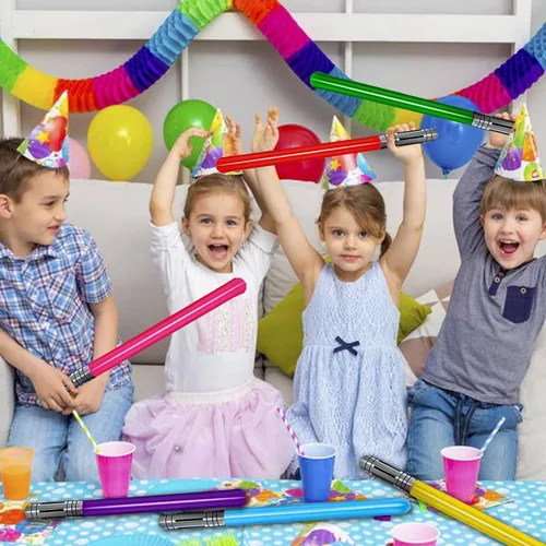 Vista 6 de smilixin - 13 juguetes inflables de espada de sable de luz, 6 colores Inflatable Lightsaber Swords for Themed Party,Inflatable Sword Toys Party