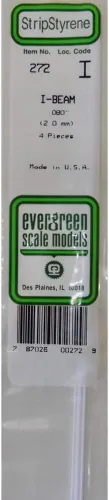 Vista 3 de Evergreen Modelos a escala I-Beam .080 4 EVG272 Suministros de construcción de plástico