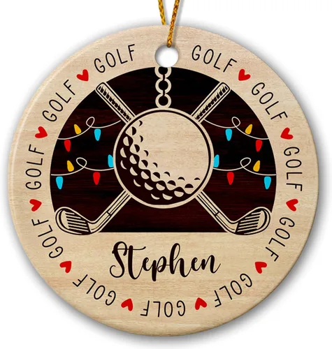Vista 15 de Adorno de cerámica de bádminton de Navidad, regalos personalizados para jugadores de bádminton, árbol de Navidad colgante de bádminton, adorno