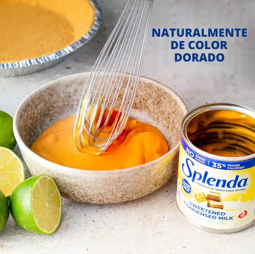 Vista 4 de SPLENDA Leche condensada endulzada reducida en calorías, sin azúcar añadida, lata de 14 onzas