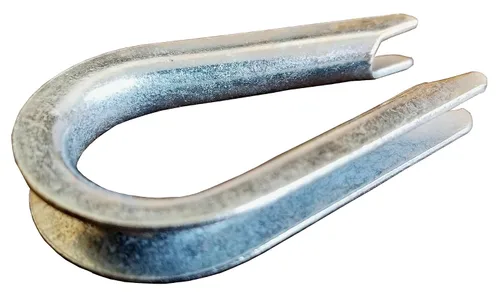 Vista 4 de Dedales de acero chapado en zinc para cable de avión de acero de 1/4" (10 piezas)