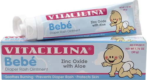 Vista 4 de Vitacilina Bebe - Pomada para sarpullido del pañal, 1.76 onzas (cantidad de 6)