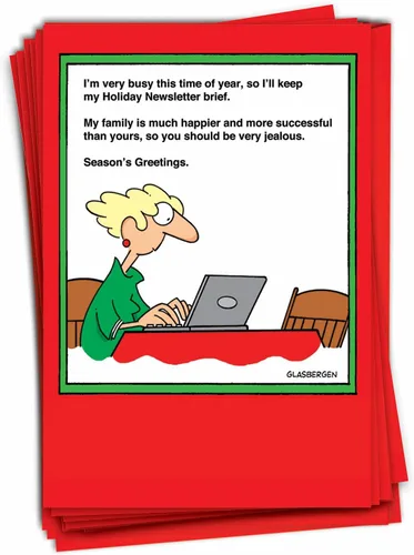 Vista 11 de NobleWorks - Caja de 12 divertidas tarjetas de felicitación de Navidad con sobres, vacaciones de humor para hombres y mujeres