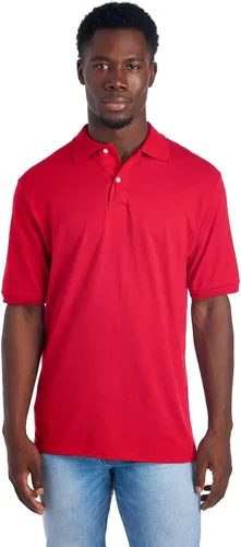 Vista 10 de Jerzees Men's Short Sleeve SpotShield Polo Shirts, Stain Resistant, Sizes S-5X Negro