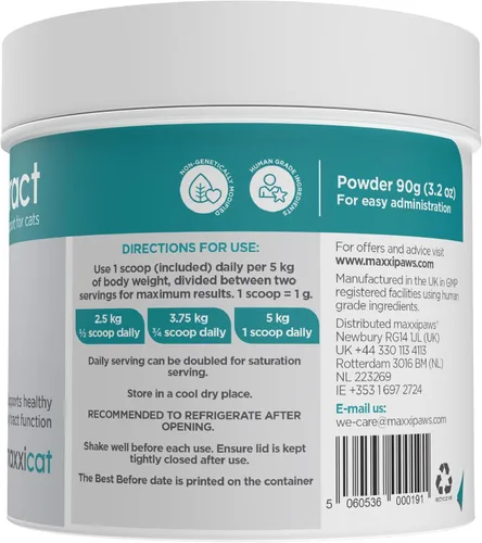 Vista 9 de maxxipaws maxxiUtract Polvo urinario y de vejiga para gatos, D-Manosa, 3.2 oz