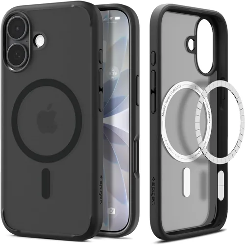 Vista 73 de Spigen Funda para iPhone 13 Mini, ultra híbrida MagFit [antiamarilleo] [compatible con Magsafe] - Transparente