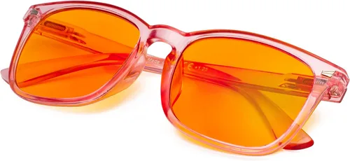 Vista 34 de Gafas de lectura cuadradas de gran tamaño con bloqueo de luz azul para mujeres y hombres