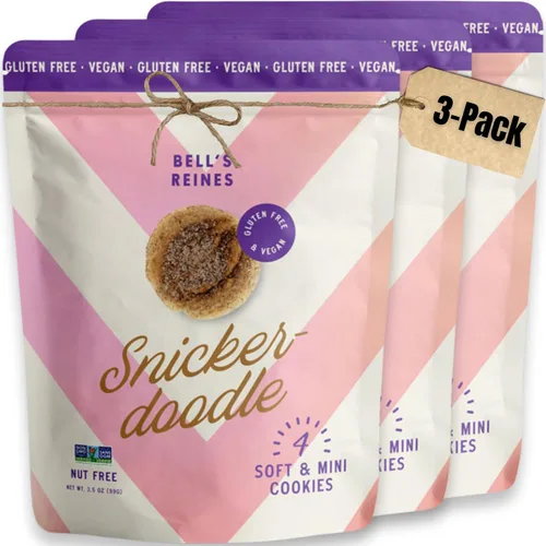 Vista 7 de Bell's Reines Galletas de mantequilla, lote pequeño gourmet suave, aperitivos saludables, paquetes de 4 galletas frescas de panadería, paquete de 3