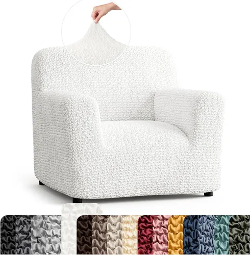 Vista 26 de PAULATO BY GA.I.CO. Funda para Silla - Funda para Sillón - Funda para Sillón - Funda de Tela Suave - Protector de Muebles Elegante de Ajuste Ceniza