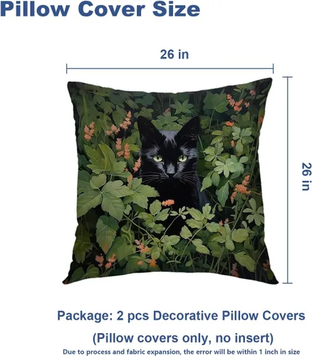 Vista 265 de Batmerry Autumn Pumpkin Templeton Throw Pillow Covers, Green Leaves Paths Forests Decorative Pillow Covers Digital Printing Blended for Couch Sofa