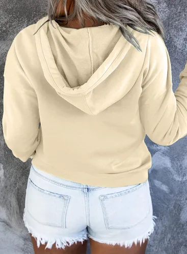 Vista 5 de Eytino Sudadera con capucha para mujer de talla grande casual de manga larga con cordón con bolsillo 1X-5X