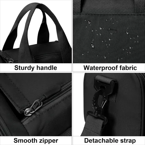 Vista 3 de Mini bolsa cruzada pequeña para gimnasio para mujeres y hombres, bonita bolsa de lona pequeña, bolsa deportiva estética, bolsa de gimnasio