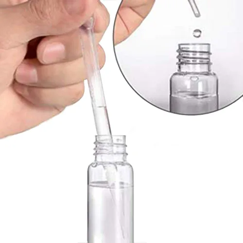 Vista 4 de 300 piezas de Pipetas de plástico desechables transparentes de 1 ml con cuentagotas, Pipetas volumétricas, Pipetas para aceites esenciales