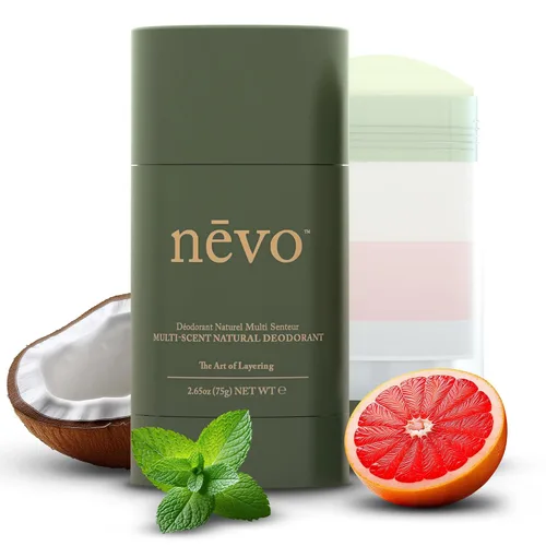 Vista 10 de Nevo Desodorante en barra multi aroma con capas Desodorante sin aluminio para mujeres y hombres Todo natural, orgánico, vegano, no tóxico