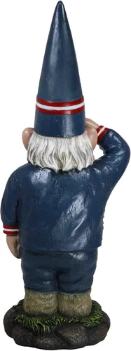 Vista 5 de Ebros Gift Gnomo patriótico de Estados Unidos de 17 pulgadas de alto con ardilla de mascota en estatua de saludo militar con apoyo de nuestras