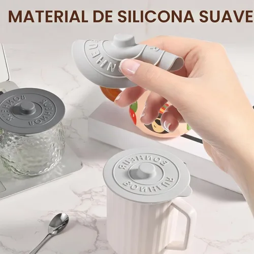 Vista 3 de Tapas de silicona (juego de 3), tapas de silicona multicolor Tapa de 3