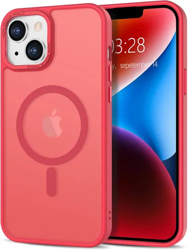 Vista 259 de Anuck - Funda magnética para iPhone 11 compatible con MagSafe, carcasa trasera mate translúcida dura, borde de TPU, delgada, resistente a impactos