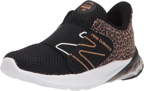 Vista 25 de New Balance Tenis unisex para bebé Fresh Foam Roav V1 sin cordones Aluminio ligero y negro.