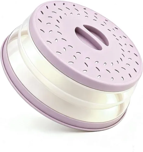 Vista 40 de Cubierta plegable para salpicaduras de microondas, cubierta para platos de microondas con ventilación de vapor, silicona y plástico sin BPA