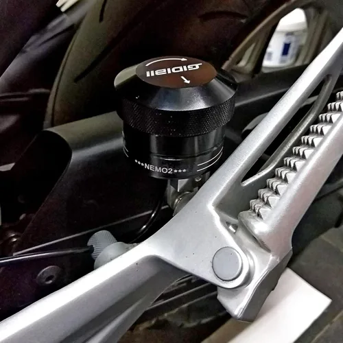 Vista 6 de Lubricador de Cadena Universal para Motocicleta, Engrasador Automático con Control Manual, Parte de Aceite para Moto (Negro)