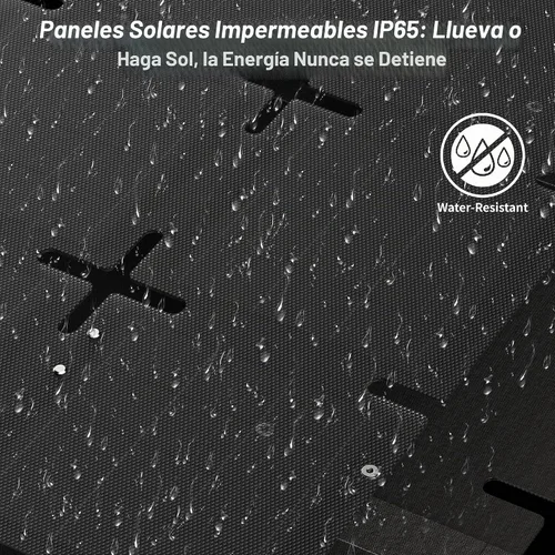Vista 7 de EcoGreen Panel solar portátil de 60W para acampar, RV, central eléctrica plegable 60 watt Monocrystalline 24.8% High Efficiency foldable Solar
