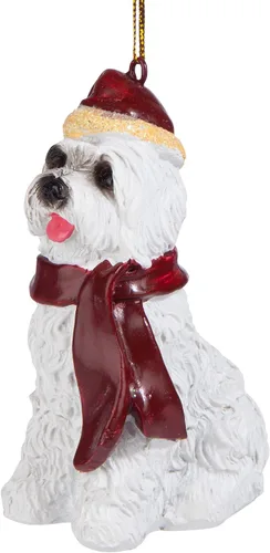 Vista 11 de Design Toscano - Figura de perro para decoración navideña.