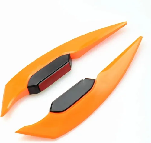 Vista 13 de Wings Side Fairing Motorcycle Winglets Fairing Side Spoiler Wind Wing Stickers Universal for Nt 1100 for Fz6 for Remax WHITE