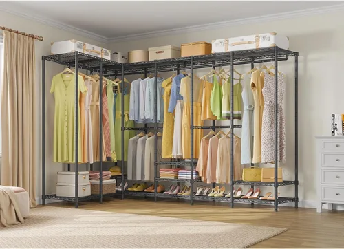 Vista 4 de VIPEK U70 Perchero extra grande resistente, armario de pie portátil para almacenamiento de ropa en el dormitorio, organizador de armario de alambre
