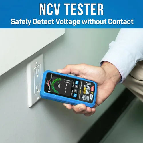 Vista 4 de Jonard Tools AMM-600 Multímetro digital inteligente automático certificado ETL 4000 recuentos TRMS, prueba A/C D/C voltaje, resistencia