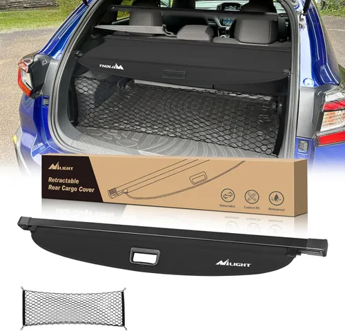 Vista 8 de Nilight Cobertura de cajuela para Jeep Grand Cherokee Accesorios 2011-2021, cubierta de seguridad retráctil para carga trasera, con red