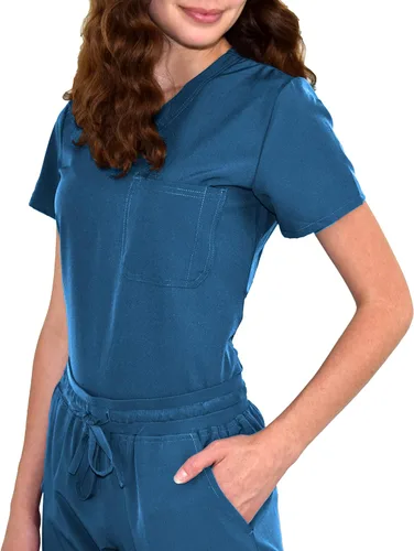 Vista 3 de Green Town Conjunto médico de enfermería GT 4FLEX para mujer, camiseta y pantalón para mujer