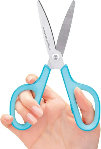 Vista 4 de Plus Fit 35061, tijeras curvas grandes, Azul S