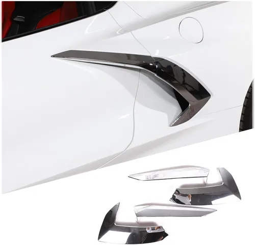 Vista 10 de Sekhyna Marco de ajuste de salida de aire para guardabarros lateral de carrocería de automóvil compatible con Chevrolet Corvette C8 Stingray