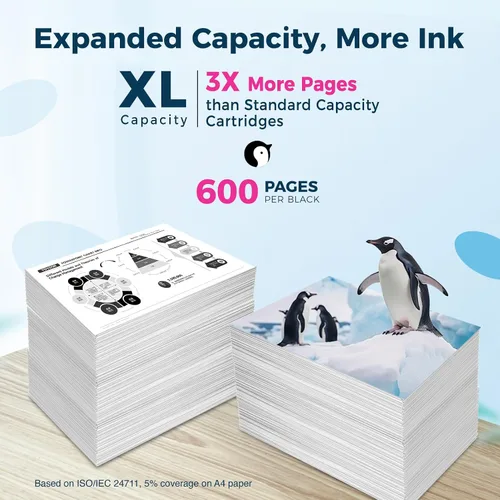 Vista 3 de Penguin 275XL - Cartuchos de tinta negra para Canon 275, tinta negra para Canon TS3520, TS3500, TS3722, TS3720, TR4725, TR4720, TR4720, TR4722