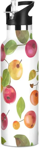 Vista 17 de Botella de agua aislada con popote Kawaii Devon Rex Cats Blush doble pared aislada al vacío ligera para deportes, gimnasio, viajes al aire libre