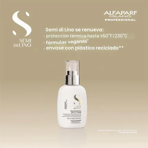Vista 11 de ALFAPARF MILANO Semi di Lino Diamond All-In-One Multi-Beneficio Leave In