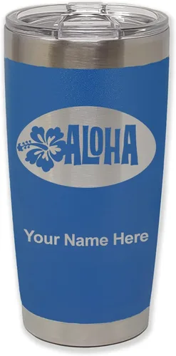 Vista 38 de LaserGram Taza aislada al vacío de 20 onzas, Aloha, grabado personalizado incluido (negro) Engraved Gift, Vacuum Insulated Stainless Steel, Laser