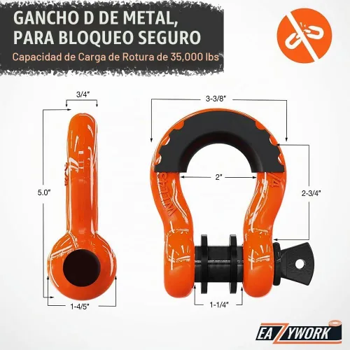 Vista 4 de Correas de eslinga de elevación súper resistentes de 3"x10 pies, capacidad de carga de rotura de 25000 libras, eslinga de elevación para trabajo