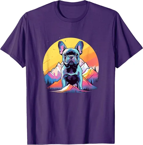 Vista 54 de French Bulldog Dog Men Women Kids T-Shirt Asphalt Grey