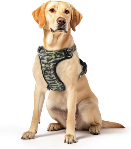 Vista 11 de Arnés para perro sin tirones, chaleco reflectante ajustable con clip delantero/trasero, asa de fácil control para perros de tamaño mediano, grande