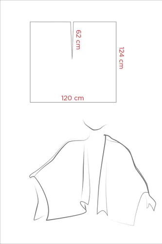 Vista 3 de Noruego Womens 100% Lana Merino Wrap Capa Chal Poncho suéter Escudo